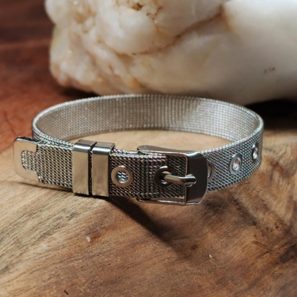 ⭐ Stainless Steel Buckle Bracelet (can add charms)